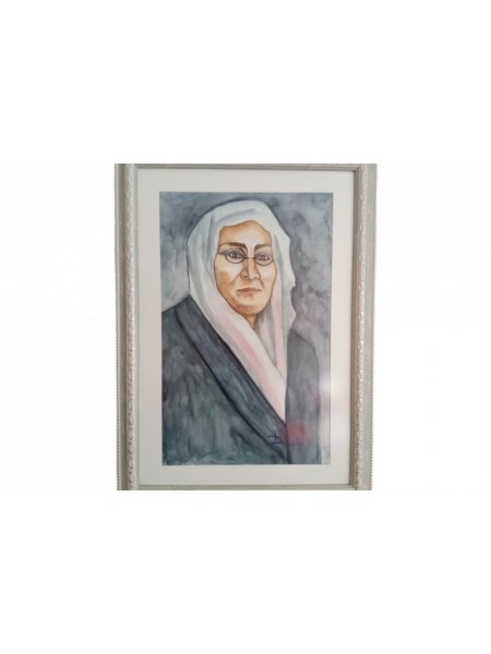 Zübeyde hanım portre Sulu Boya